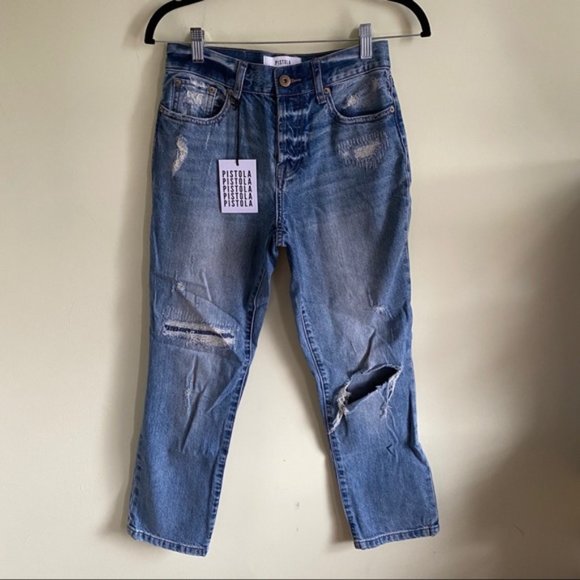 Pistola Charlie Cropped Destroyed Jeans - Picture 8 of 8